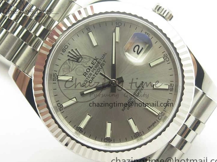 Silver 126334 41 A3235 1:1 Markers DateJust REF Bracelet Clone Dial SS Jubilee Edition on Stick Best V2 0421